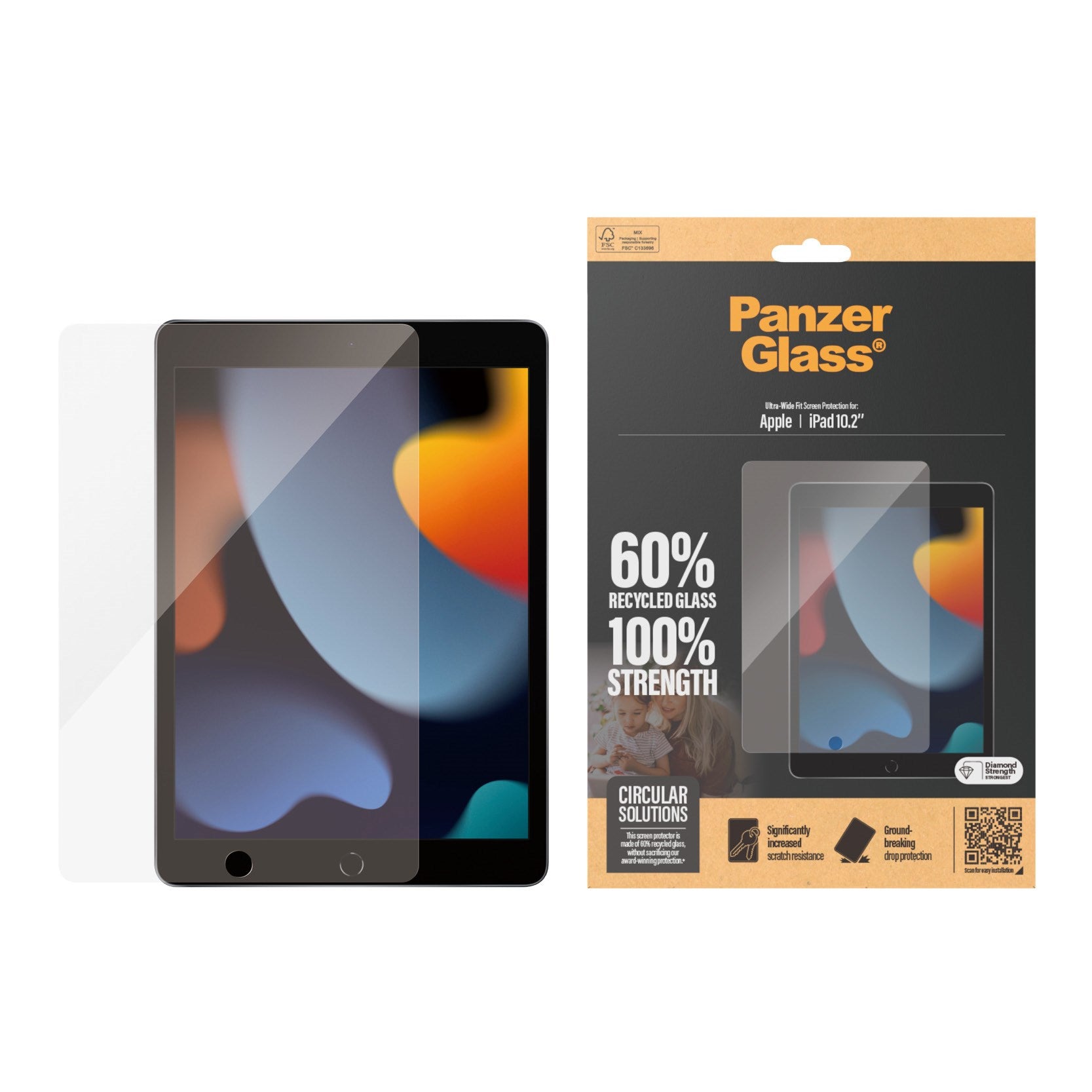 PanzerGlass® Screen Protector iPad 10.2'' (2019-2021) | Ultra-Wide Fit